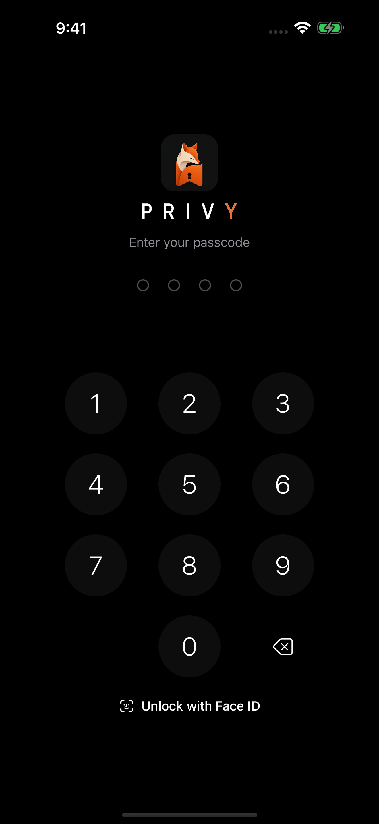 App lock screen